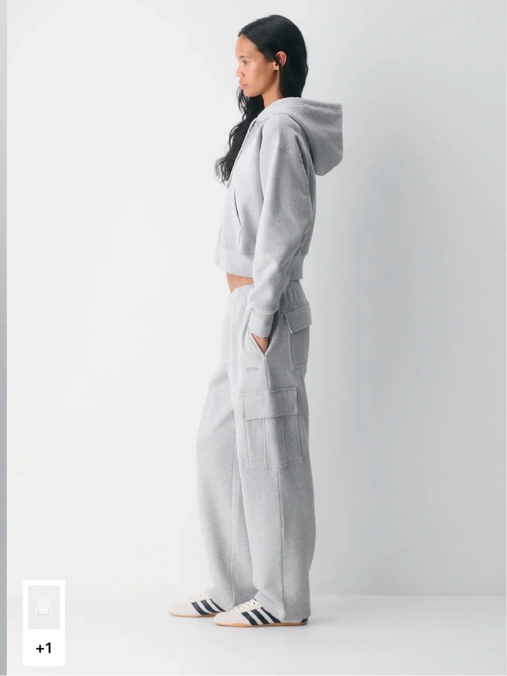 Aritzia cozy sweat fleece boyfriend boxy zip hoodie